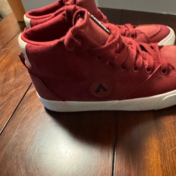 Airwalk‎ Classics Red Suede High Top Sneakers Men's Size 7 - Picture 3 of 7